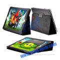 High Quality Magnetic Folding Stand Leather Case for iPad 2(Black)